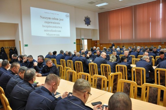Odprawa roczna służb prewencyjnych garnizonu mazowieckiego Policji