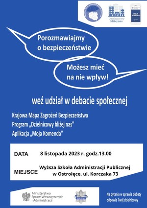 Plakat dotyczący debaty społecznej