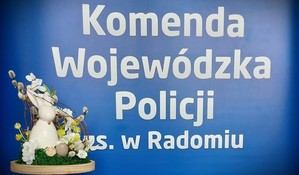 Życzenia od Kierownictwa Komendy Wojewódzkiej Policji zs. w Radomiu z okazji Świąt Wielkanocnych