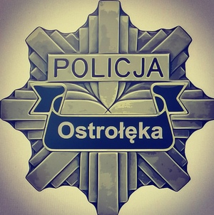 Gwiazda policyjna z napisem Ostrołęka