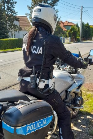 Policjantka na motocyklu