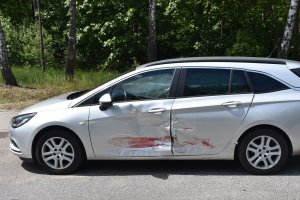 samochód osoby poszkodowanej w wypadku