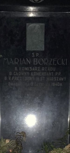Tablica grobu Mariana Gorgoniusza Borzęckiego